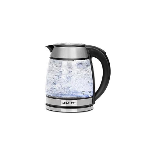 Чайник электрический Scarlett SC-EK27G54, 1800Вт, серебристый и черный фото 1