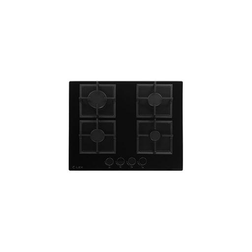 Газовая варочная панель LEX GVG 644A BBL, 4 конфорки, закаленное стекло, черный фото 1