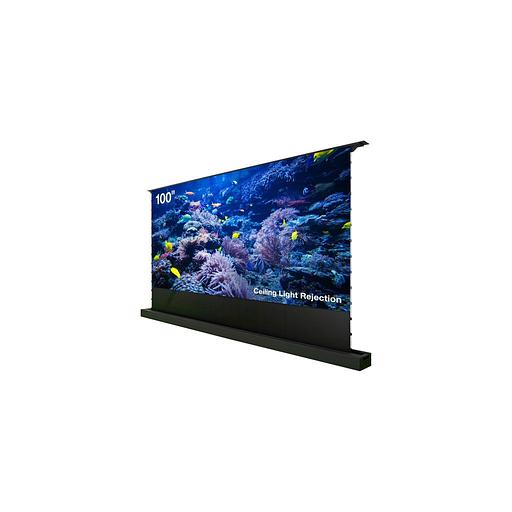 Экран Cactus FloorRising CS-PSFRCLR-221X125, 221х125 см, 16:9, напольный черный фото 1