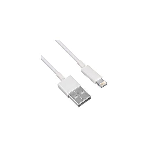 Кабель KINGPRICE KP-USBAL-1m, Lightning (m) - USB (m), 1м, 2.4A, белый фото 1