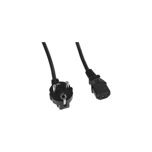 Кабель сетевой KINGPRICE KP-PC-Euro-C13-3m, Евровилка (угловой) - IEC C13 (прямой), 3м, черный фото 1