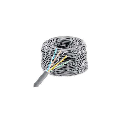 Кабель сетевой KINGPRICE KP-utp-c5e-0.5mm-cca-305m UTP, кат.5E, 305м, 4 пары, 24AWG, 0.5мм, 0.5мм, алюминий омедненный, одножильный, серый фото 1