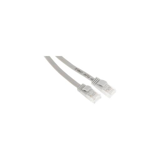 Патч-корд Buro Flat литой (molded), UTP, кат.5E, 1.5м, 4 пары, медь, многожильный, серый, плоский (flat) фото 1