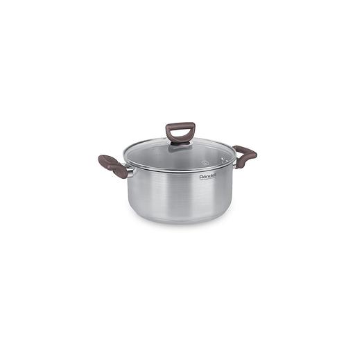 Кастрюля 4.8л Rondell Fest RDS-1323, нержавеющая сталь, с крышкой фото 1