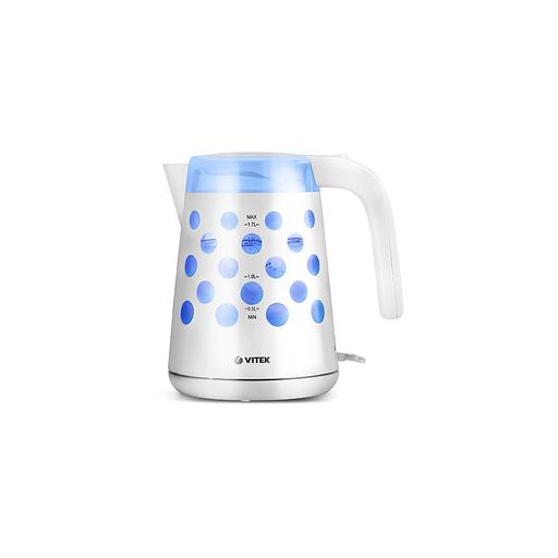 Чайник электрический Vitek VT-7048, 2200Вт, белый фото 1