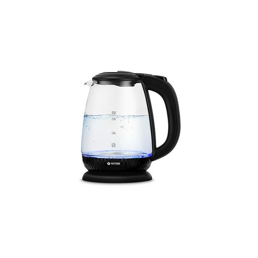 Чайник электрический Vitek VT-7074, 2200Вт, прозрачный и черный фото 1