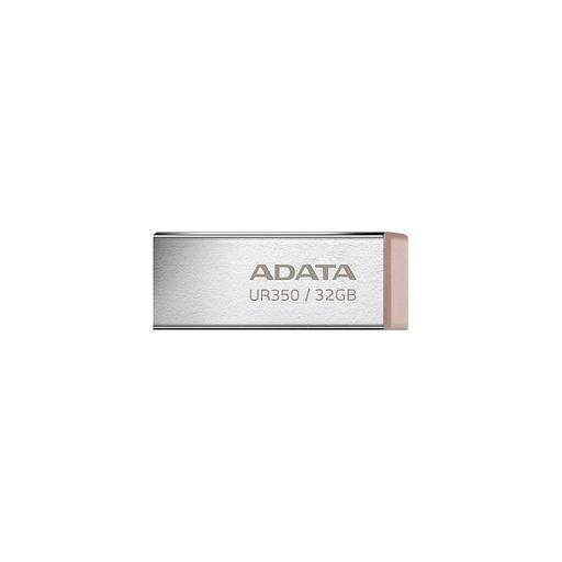 Флешка USB A-Data UR350 32ГБ, USB3.2, серебристый и коричневый [ur350-32g-rsr/bg] фото 1