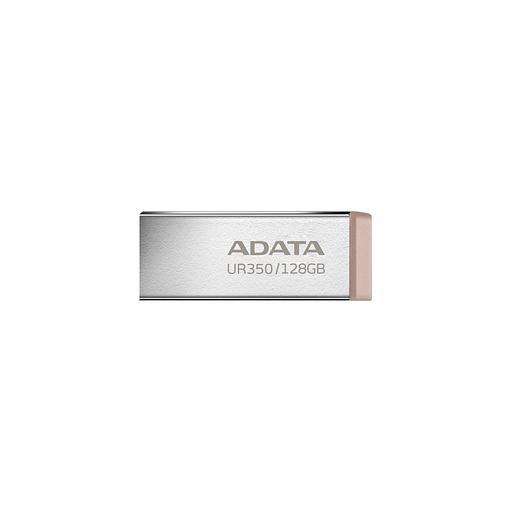Флешка USB A-Data UR350 128ГБ, USB3.2, серебристый и коричневый [ur350-128g-rsr/bg] фото 1