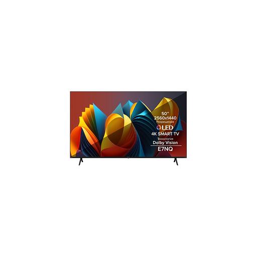 50" Телевизор Hisense 50E7NQ, QLED, 4K Ultra HD, черный, СМАРТ ТВ, Vidaa фото 1