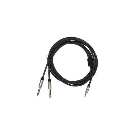 Кабель аудио UGREEN AV126, Jack 3.5 (m) - 2хJack 6.35 (m), 3м, черный [10618] фото 1