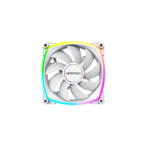 Вентилятор MONTECH AX140 140мм, 4-pin, 1600об/мин, 27.9 дБ, ARGB, белый, Ret [ax140 pwm white] фото 1