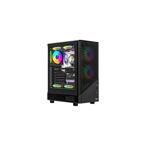 Корпус ATX Formula Mana Geometry, Midi-Tower, без БП, черный фото 1