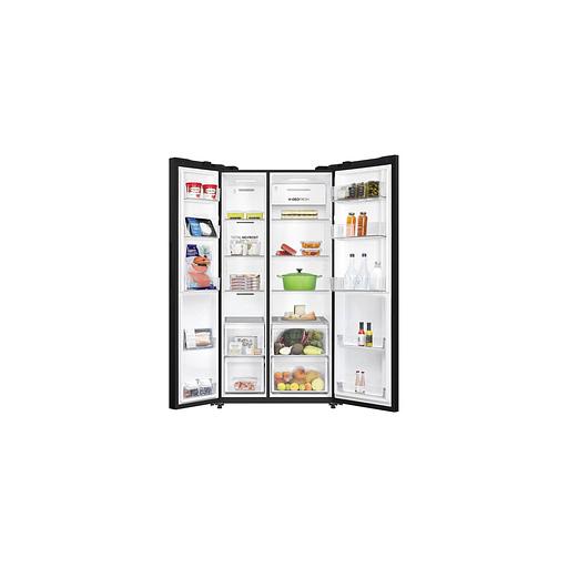 Холодильник двухкамерный HAIER HRF-600DM7RU Side by Side, инверторный серебристый фото 1