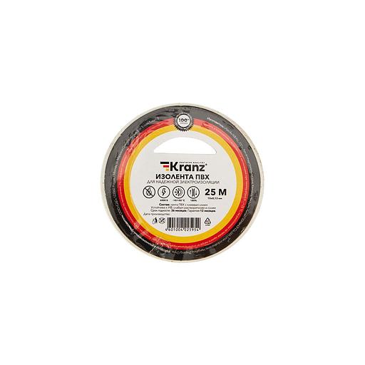 Изолента KRANZ KR-09-2101, ширина 15мм, 25м, белый фото 1