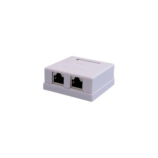 Розетка Suprlan (10-0353-1) наклад.RJ45 2 кат.6 FTP бел. фото 1