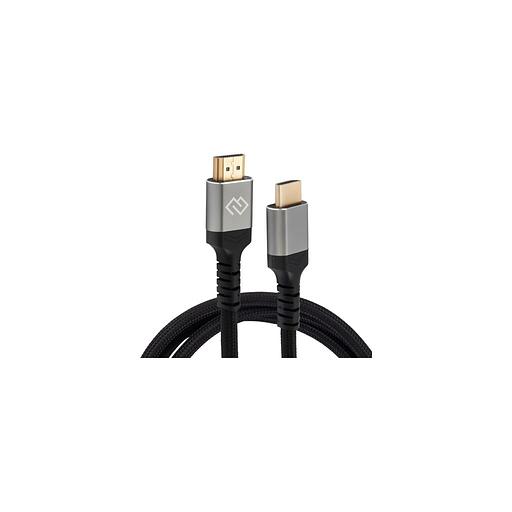 Кабель аудио-видео Digma HDMI (m) - HDMI (m), ver 2.1, 1.5м, GOLD, ф/фильтр, черный [d-hdmi-2ff-v2.1-1.5m] фото 1