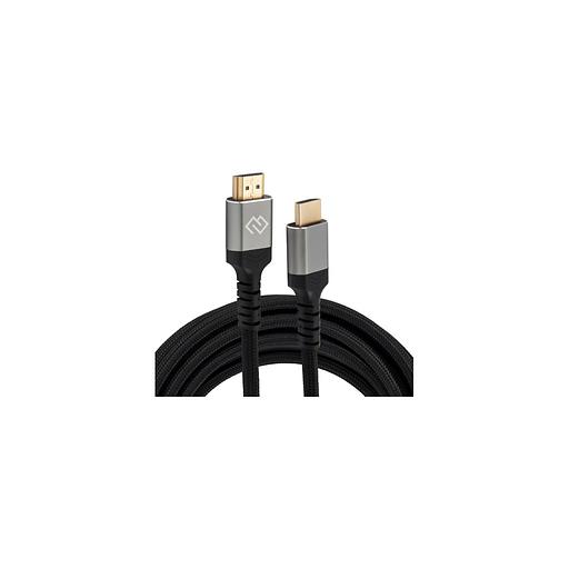 Кабель аудио-видео Digma HDMI (m) - HDMI (m), ver 2.1, 5м, GOLD, ф/фильтр, черный [d-hdmi-2ff-v2.1-5m] фото 1