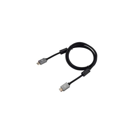 Кабель аудио-видео Digma HDMI (m) - HDMI (m), ver 2.0, 1.5м, GOLD, ф/фильтр, черный [d-hdmi-2ff-v2.0-1.5m] фото 1