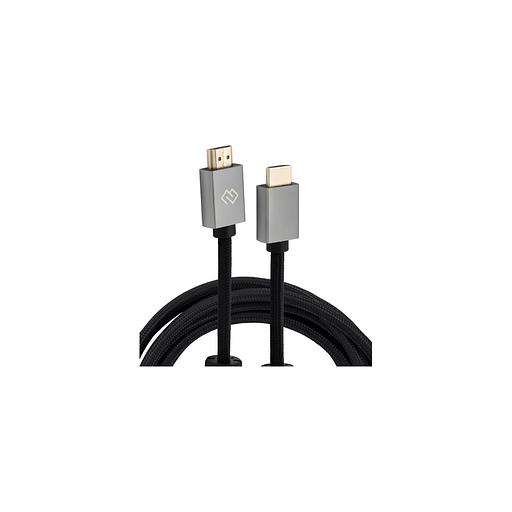 Кабель аудио-видео Digma HDMI (m) - HDMI (m), ver 2.0, 3м, GOLD, ф/фильтр, черный [d-hdmi-2ff-v2.0-3m] фото 1