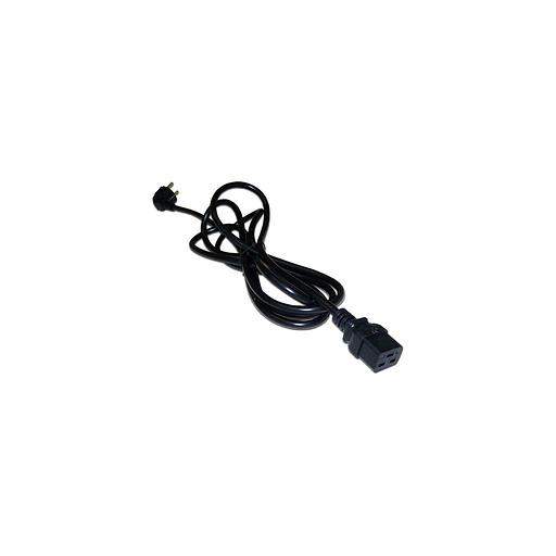 Шнур питания Lanmaster (LAN-PP19/SHA-0.5-BK) C19-Schuko проводник.:3x1.5мм2 0.5м 220В 16А черный фото 1