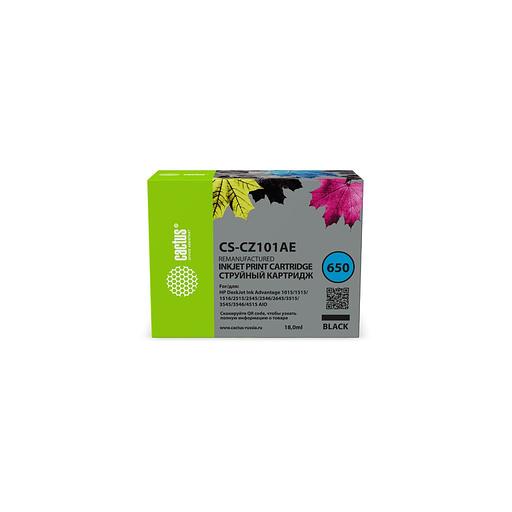 Картридж Cactus CS-CZ101AE, № 650, черный / CS-CZ101AE фото 1