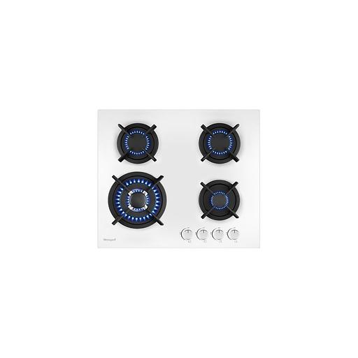 Газовая варочная панель WEISSGAUFF HG 640 WGh, 4 конфорки, закаленное стекло, белый фото 1