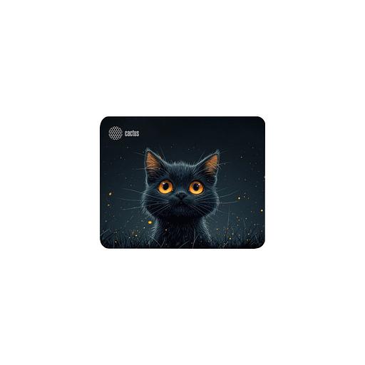 Коврик для мыши Cactus Black Cat ткань, 250х200х3мм [cs-mpc-d09s] фото 1