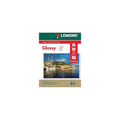 Фотобумага Lomond A4, для струйной печати, 500л, 85г/м2, белый, покрытие глянцевое [0102146] фото 1