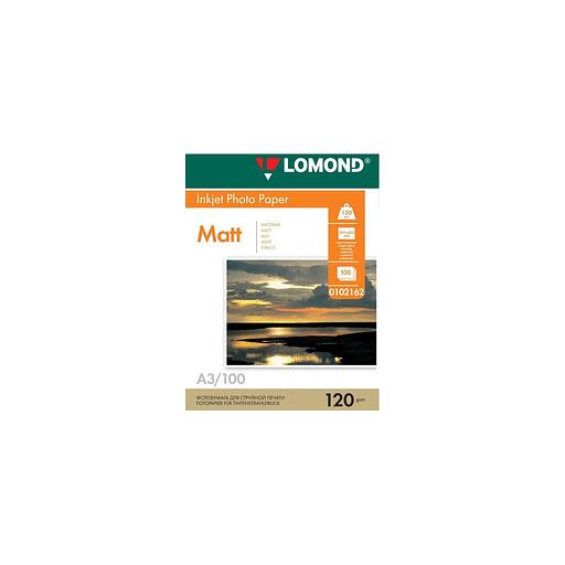 Фотобумага Lomond A3, для струйной печати, 100л, 120г/м2, белый, покрытие матовое [0102162] фото 1