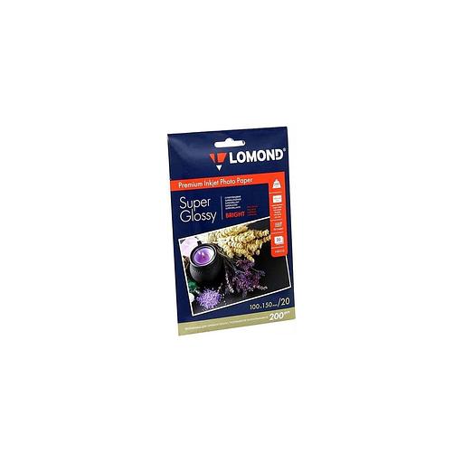 Фотобумага Lomond Premium для струйной печати, 20л, 200г/м2, ярко-белый, покрытие супер глянец [1101113] фото 1