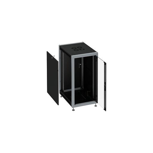 Шкаф серверный SYSMATRIX SL 6822.912 напольный, стеклянная передняя дверь, 22U, 600x1100x800 мм фото 1