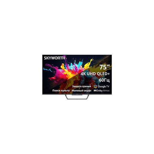 75" Телевизор SKYWORTH 75Q67G, QLED, 4K Ultra HD, черный, СМАРТ ТВ, Google TV фото 1
