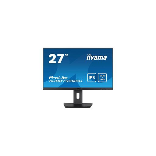 27" Монитор Iiyama ProLite XUB2793QSU-B7, 2560x1440, IPS, 100Гц, 1хHDMI, 1хDP, черный фото 1