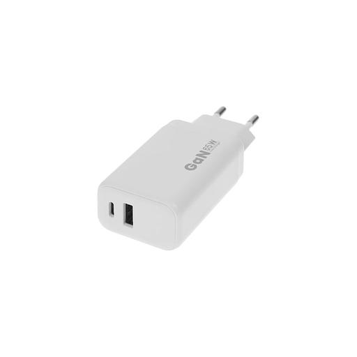 Сетевое зарядное устройство BORASCO USB-A, USB-C, 65Вт, 3.25A, белый [52584] фото 1