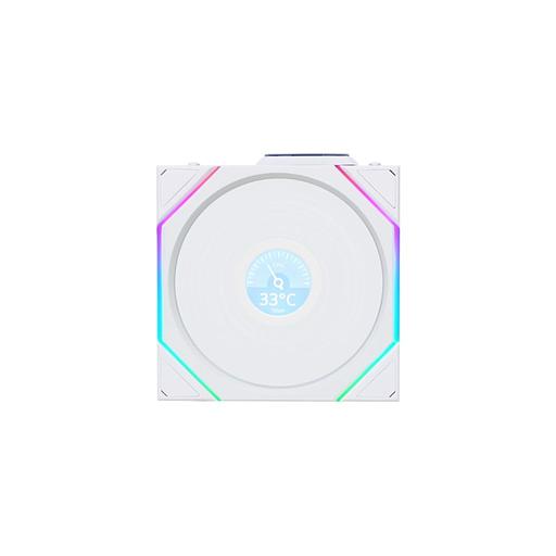 Вентилятор Lian Li Uni Fan TL Wireless LCD 120 LCD 120мм, 4-pin, 1900об/мин, 27 дБ, ARGB, белый, Ret [g99.12tllcd1w1w.r0] фото 1