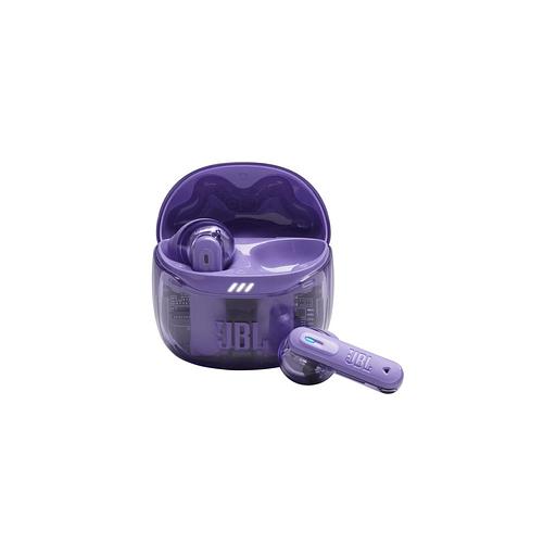 Наушники JBL Tune Flex 2 Ghost Edition, Bluetooth, вкладыши, прозрачный/фиолетовый [jbltflex2gmae] фото 1