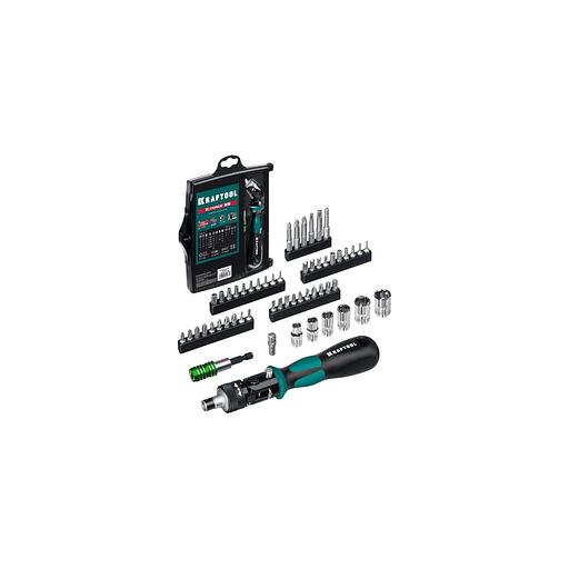 Отвертка с насадками Kraftool 25554-H55_z01, 55 предметов фото 1