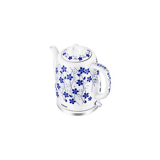 Чайник электрический KitFort КТ-6788, 1630Вт, белый и синий фото 1