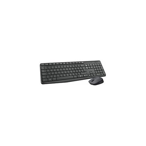 Комплект (клавиатура+мышь) Logitech MK235, USB, беспроводной, с гравировкой, серый [920-007949] фото 1
