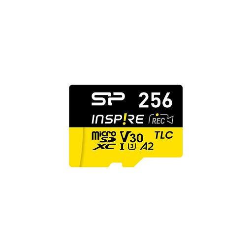Карта памяти microSDXC UHS-I U3 Silicon Power Inspire 256 ГБ, 170 МБ/с, Class 10, SP256GBSTXLA2V1N, 1 шт., без адаптера фото 1