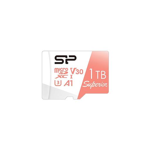 Карта памяти microSDXC UHS-I U3 Silicon Power Superior 1024 ГБ, 100 МБ/с, Class 10, SP001TBSTXDV3V20, 1 шт., без адаптера фото 1