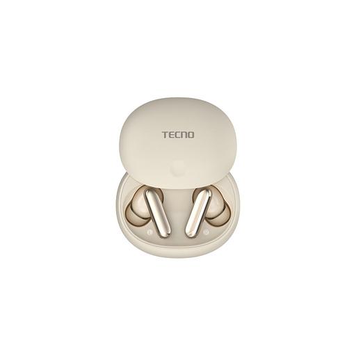 Наушники TECNO TU01, Bluetooth, внутриканальные, кремовый [tu01 air greamy white] фото 1