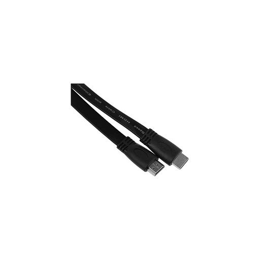 Кабель аудио-видео High Speed ver.1.4 Flat, HDMI (m) - HDMI (m), ver 1.4, 1м, GOLD, FLAT, черный фото 1