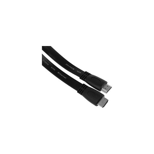 Кабель аудио-видео High Speed ver.1.4 Flat, HDMI (m) - HDMI (m), ver 1.4, 2м, FLAT, черный фото 1