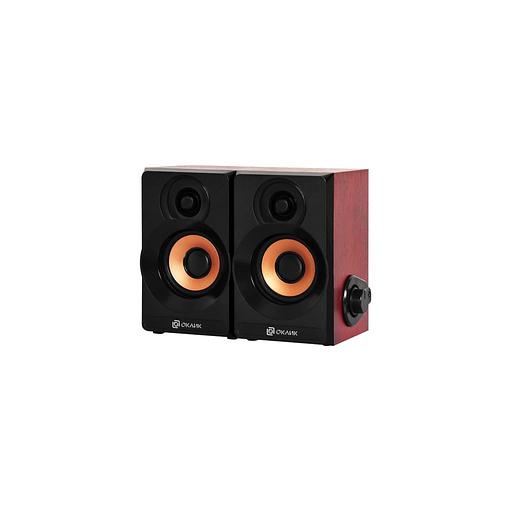 Колонки Oklick OK-161, 2.0, черный/ вишня [358267] фото 1
