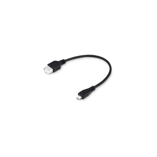 Кабель OTG Buro micro USB (m) - USB (f), 0.2м, черный фото 1