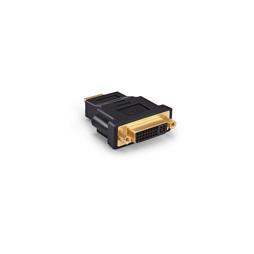 Переходник DVI Buro DVI-I(f) - HDMI (m), черный [hdmi-19m-dvi-i(f)-adpt] фото 1