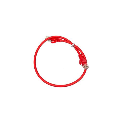 Патч-корд LanMaster вилка RJ-45, вилка RJ-45, кат.5E, LSZH, 0.5м, красный [lan-pc45/u5e-0.5-rd] фото 1