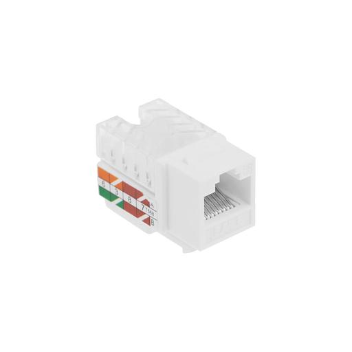 Модуль Lanmaster (TWT-OK45UTP/5E-WH) информ. KeystoneRJ45 кат.5E UTP бел. (упак.:1шт) фото 1