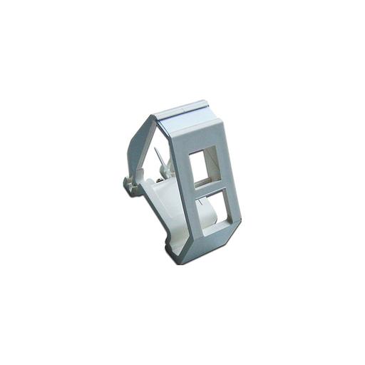 Рамка Lanmaster LAN-DRF-1OK-WH наклонная 1xKeystone белый фото 1